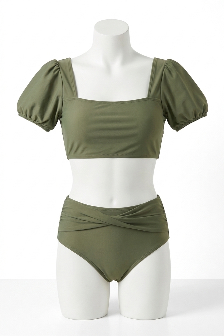 NEW AND THE WHY day at the pool swimsuit in olive